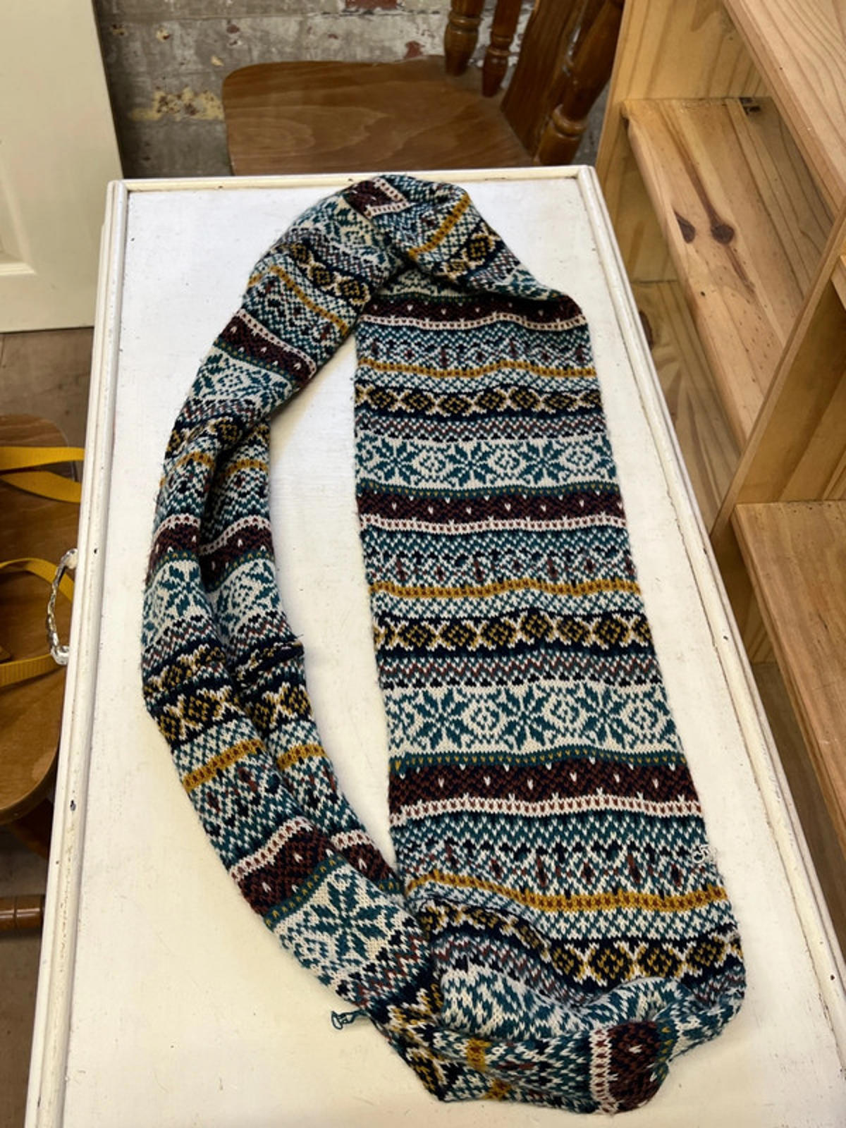 Vintage Knit Colourful Scarf