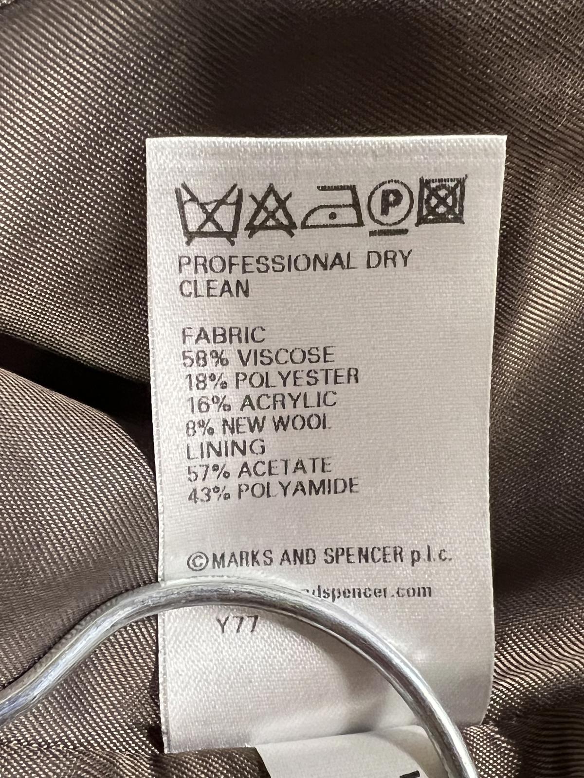 Brown Tweed Button-Up Blazer Jacket