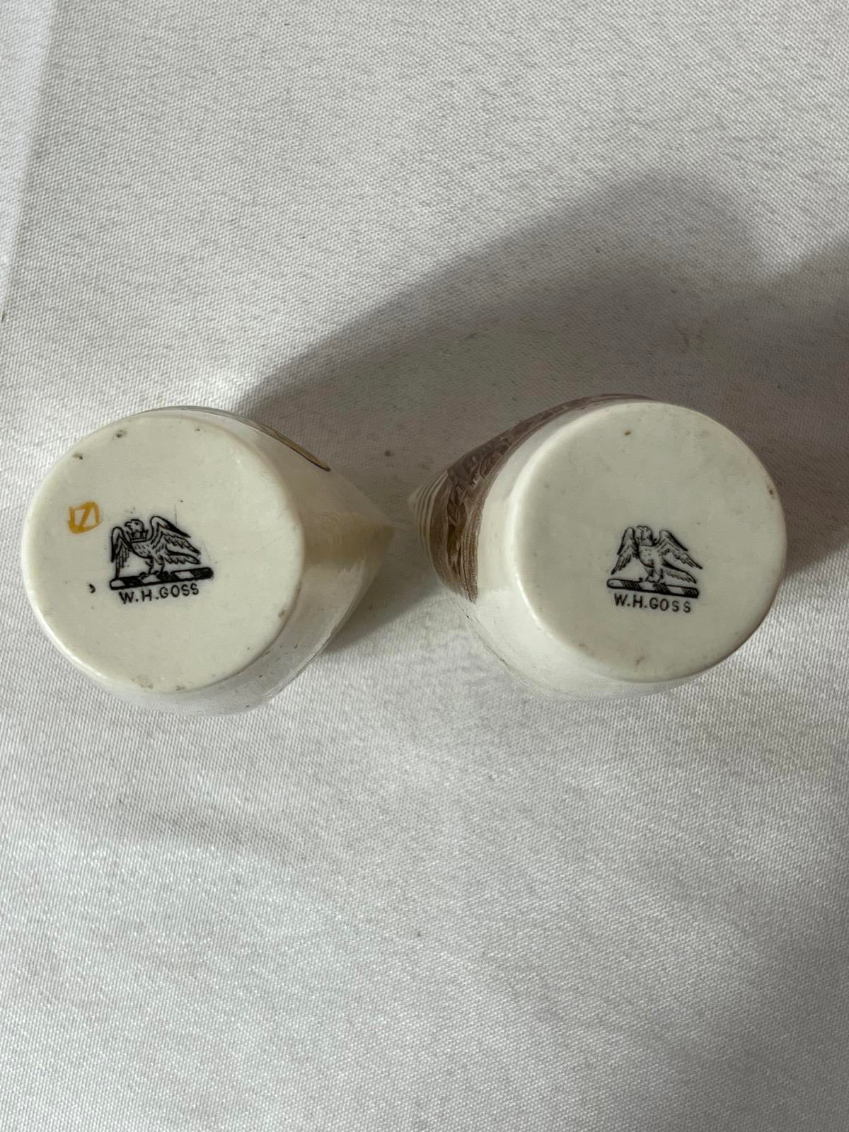 2 Goss WH Goss Collectible Vases