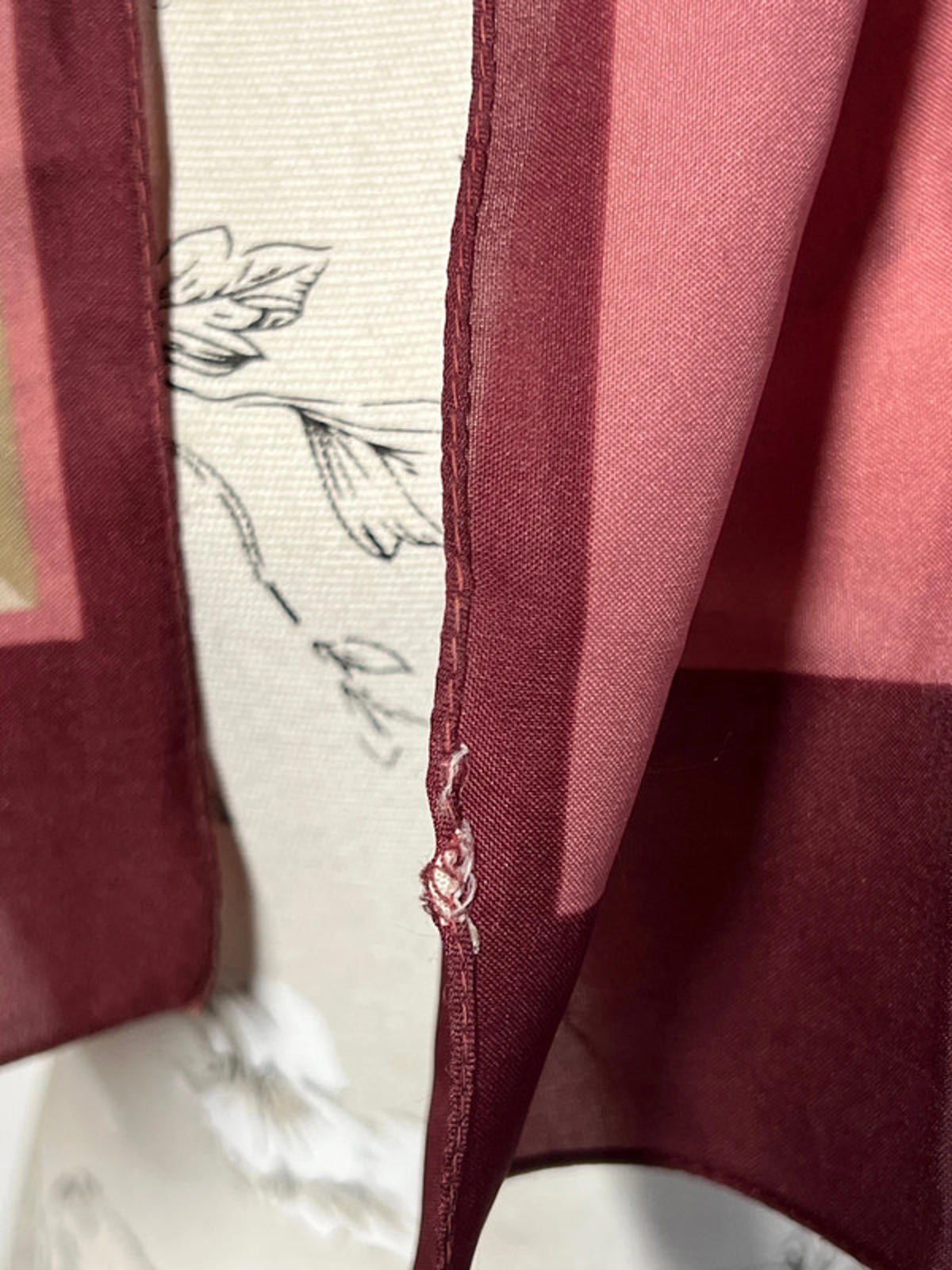 Vintage Maroon Ladies Scarf