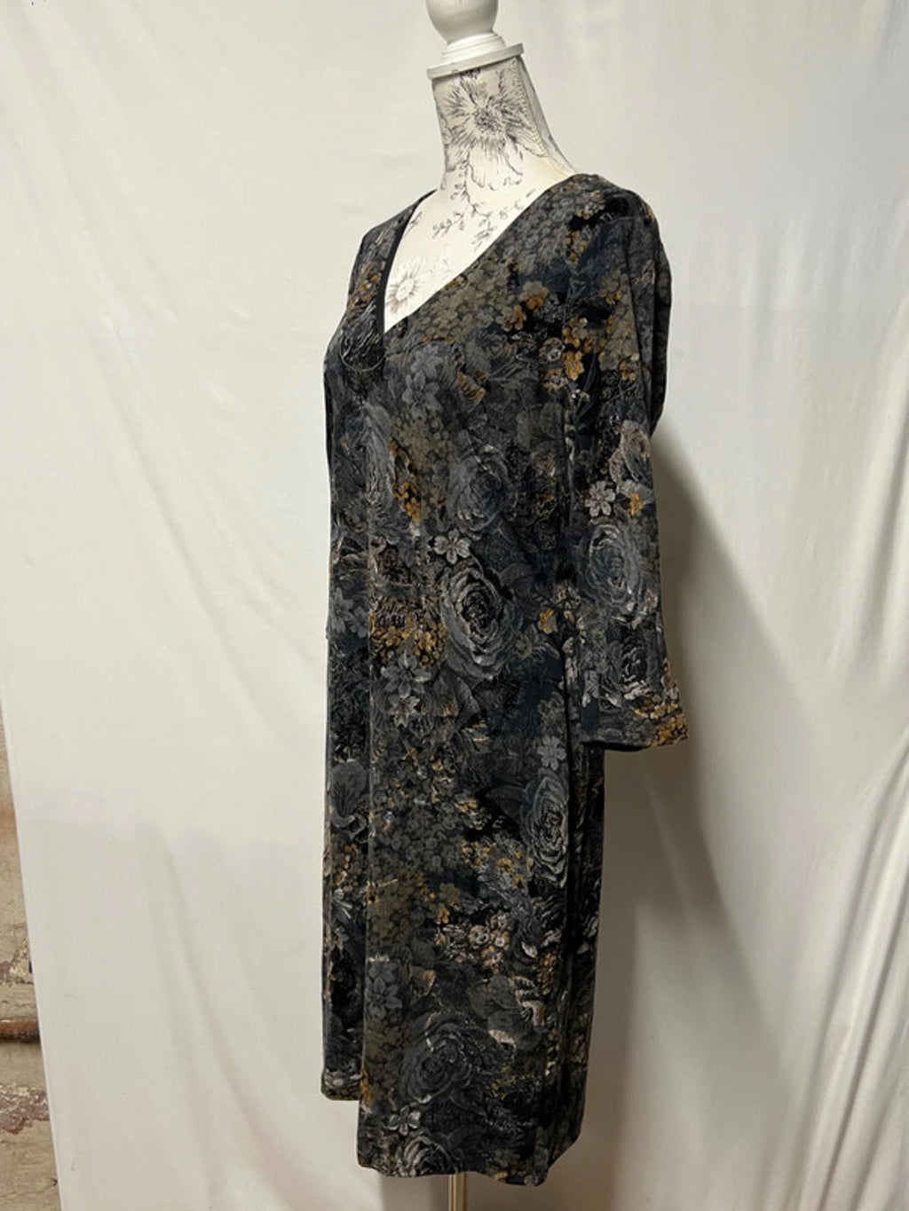Laura Ashley | Size 14 | Grey Floral Dress