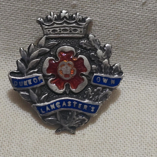 vintage sterling silver 'Duke of Own Lancasters' badge
