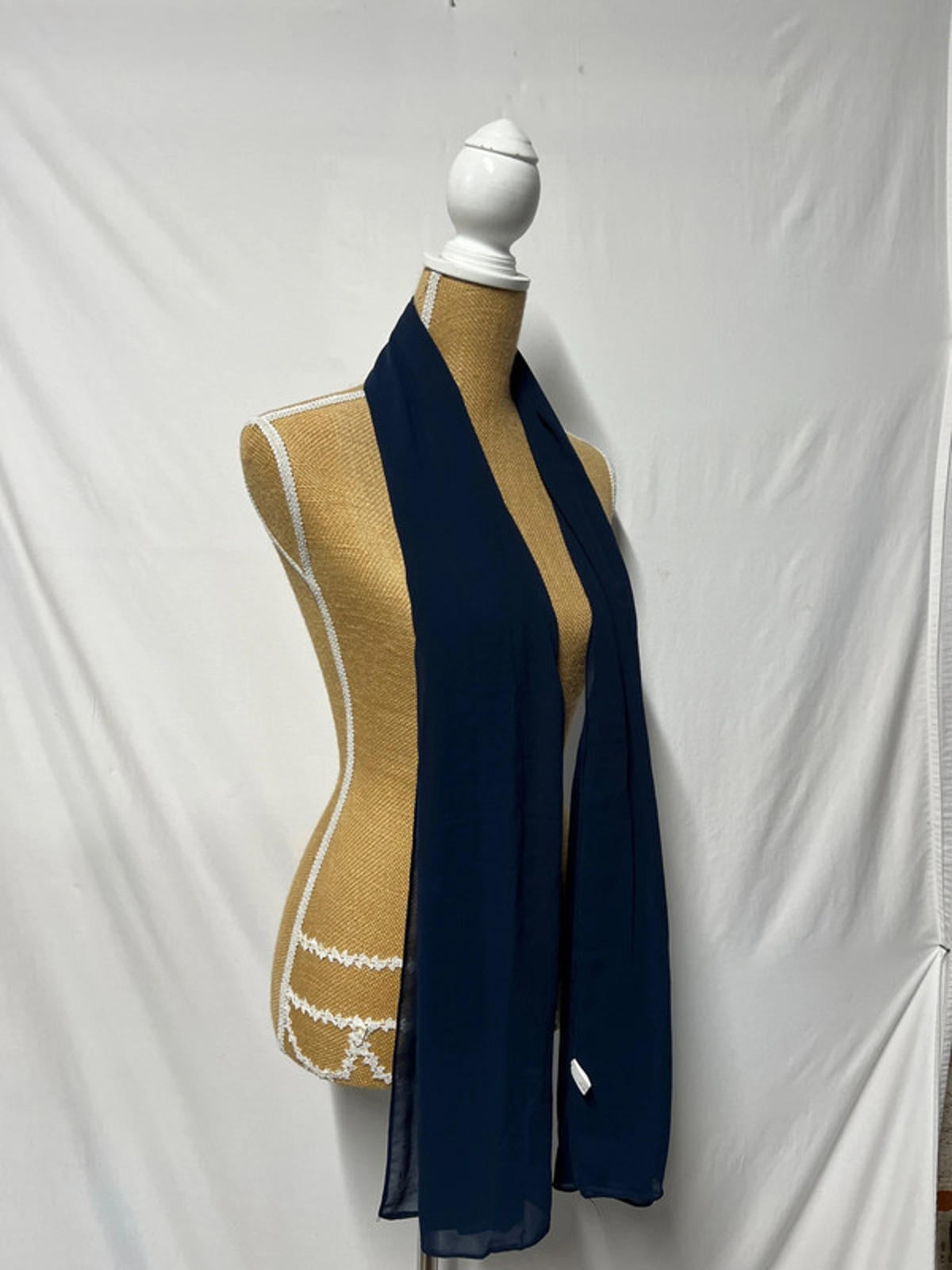 Navy Chiffon Scarf | Brand New | Lightweight
