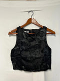 Cherry Koko | S | Black Crop Zip Top |