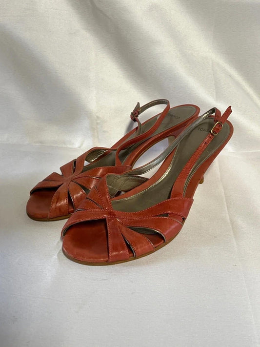 Vintage TopShop | Red Sandal Heels | 6