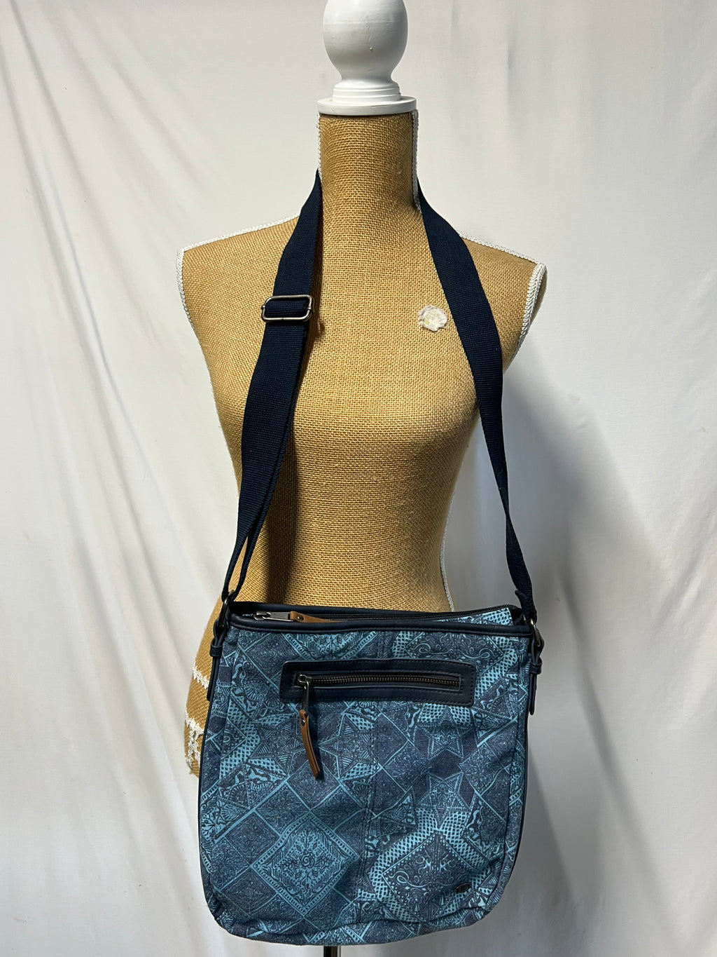 Blue Fabric Shoulderbag