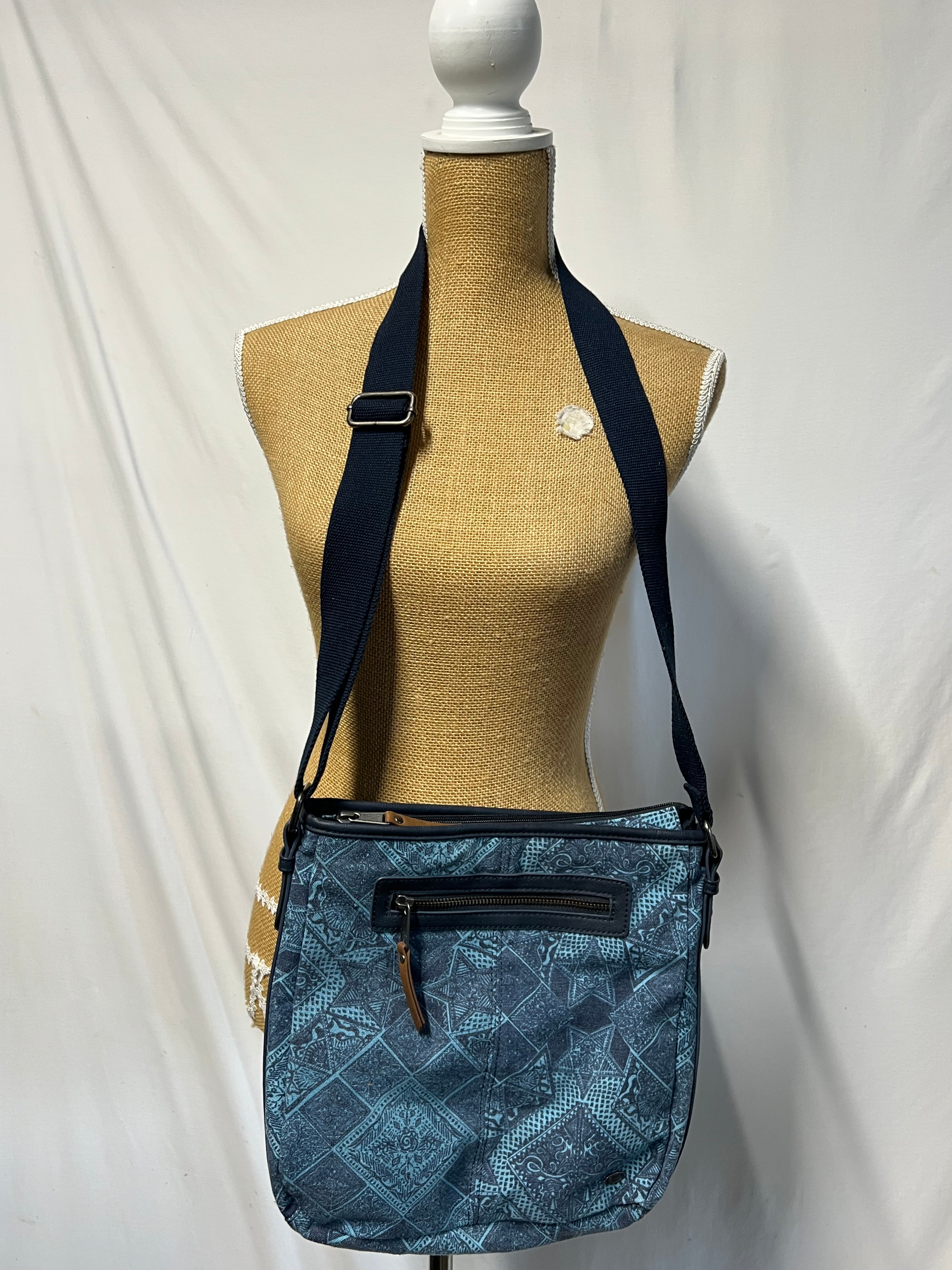 Blue Fabric Shoulderbag