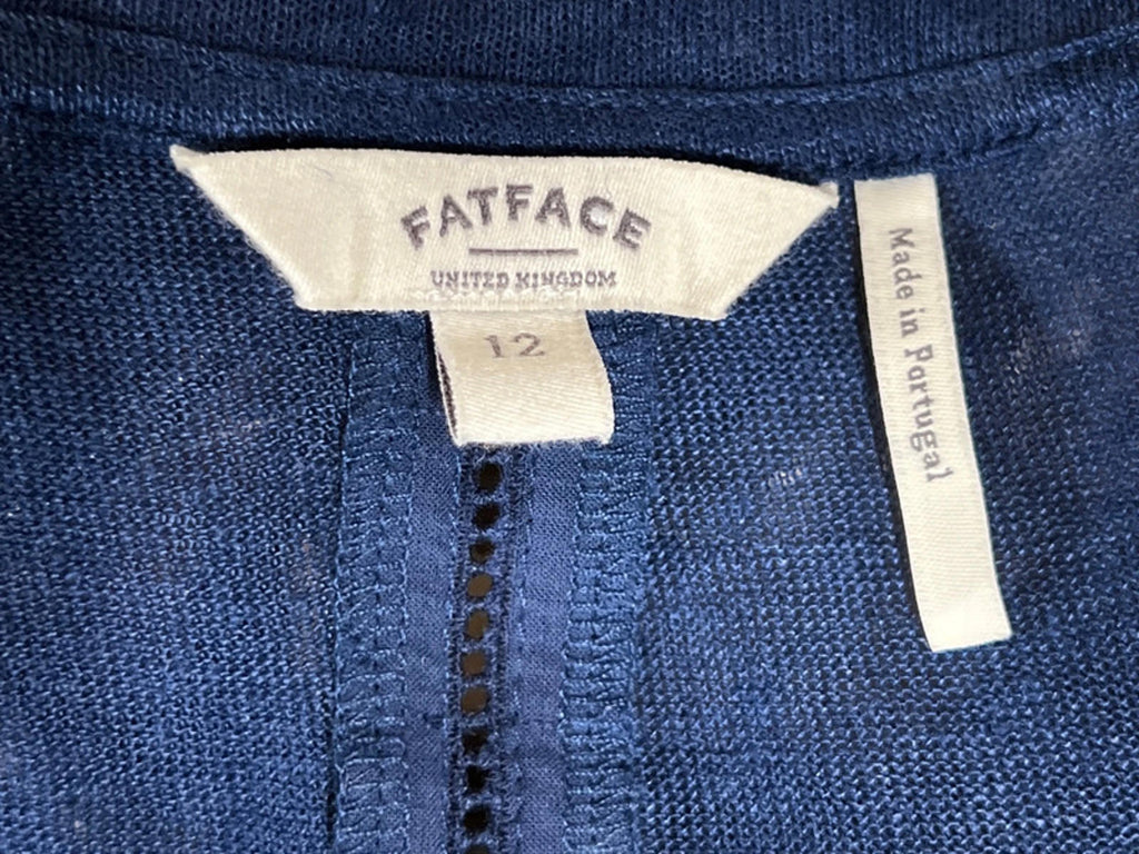 Fatface | Navy Striped T-Shirt | 12