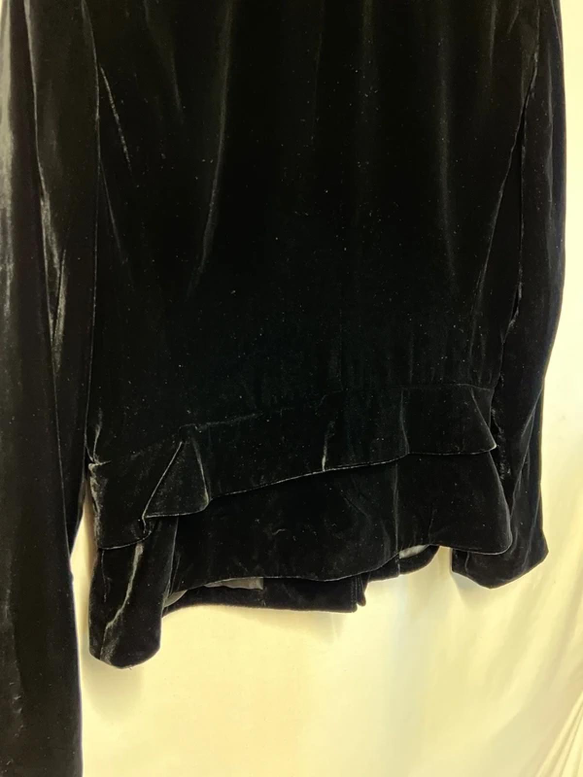 Per Una | 12 | Silk Blend | Black Velvet-Style Blazer