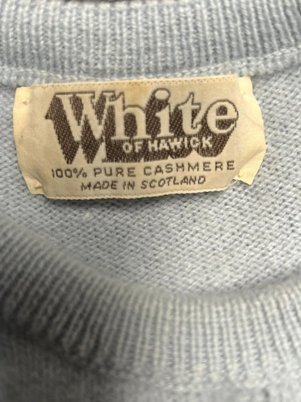 White Of Hawick | 14/16 | Blue jumper | 100% Scottish Cashmere
