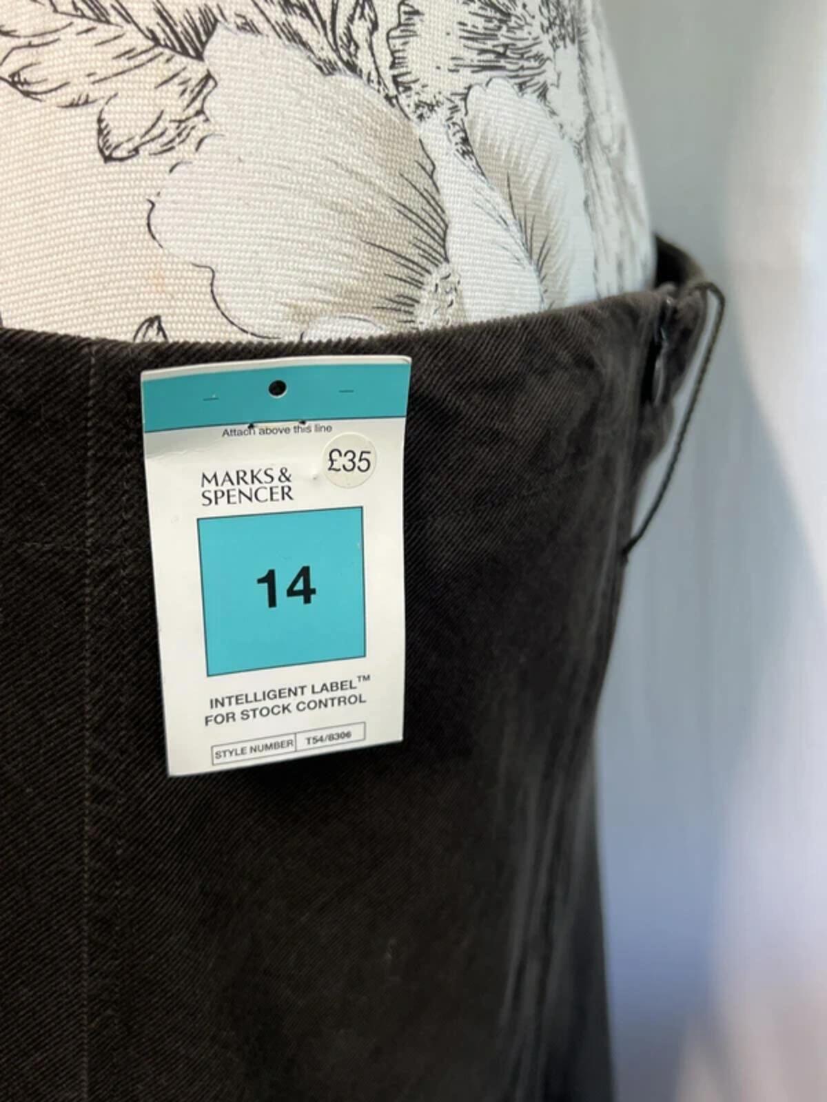 Marks and Spencer | 14 | Brown corduroy full skirt | New With Tags