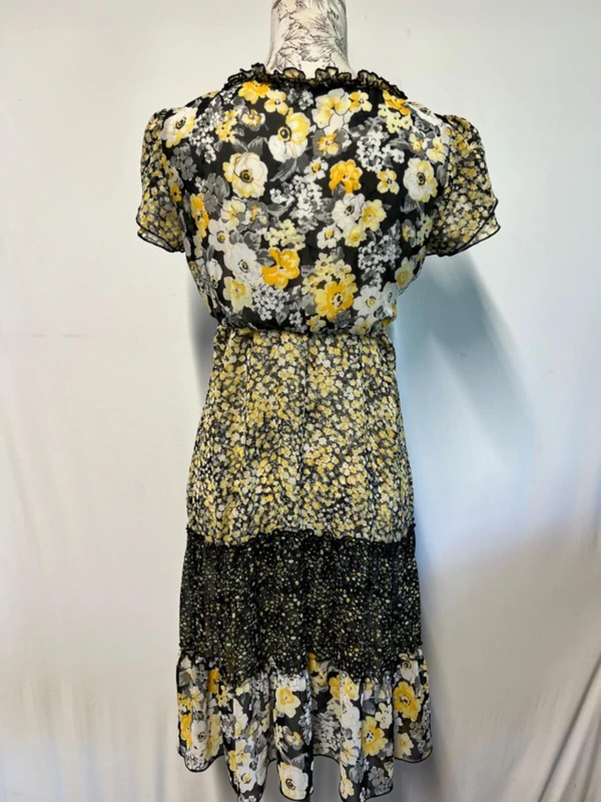 Marks and Spencer | 10 | Black and yellow 50’s-style summer dress