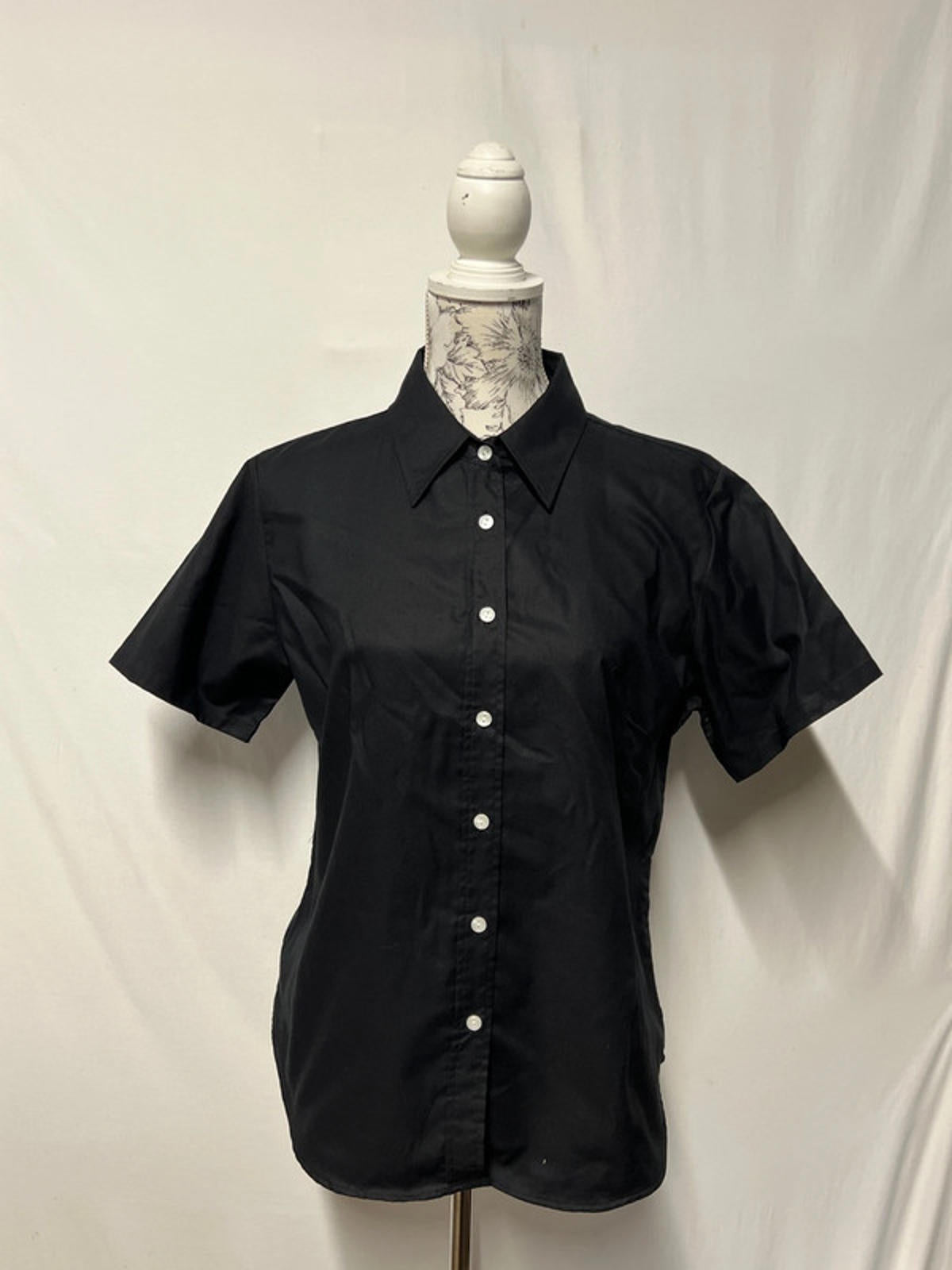 Black Embroidered T-Shirt | 16 | Steampunk Pattern