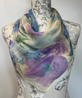 Vintage Tie Rack | The Art Of Silk | Hydrangea themed silk scarf