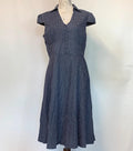 Lindy Bop | Size 16 | Ladies Navy Square/Polka dot dress | 100% Cotton