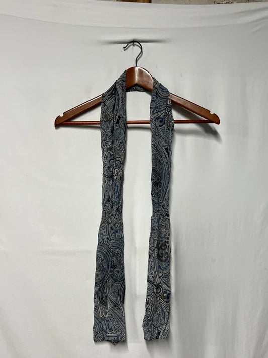 Vintage Ladies Scarf | Blue/Brown