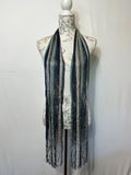 Vintage-Style Ladies Netted Blue Scarf