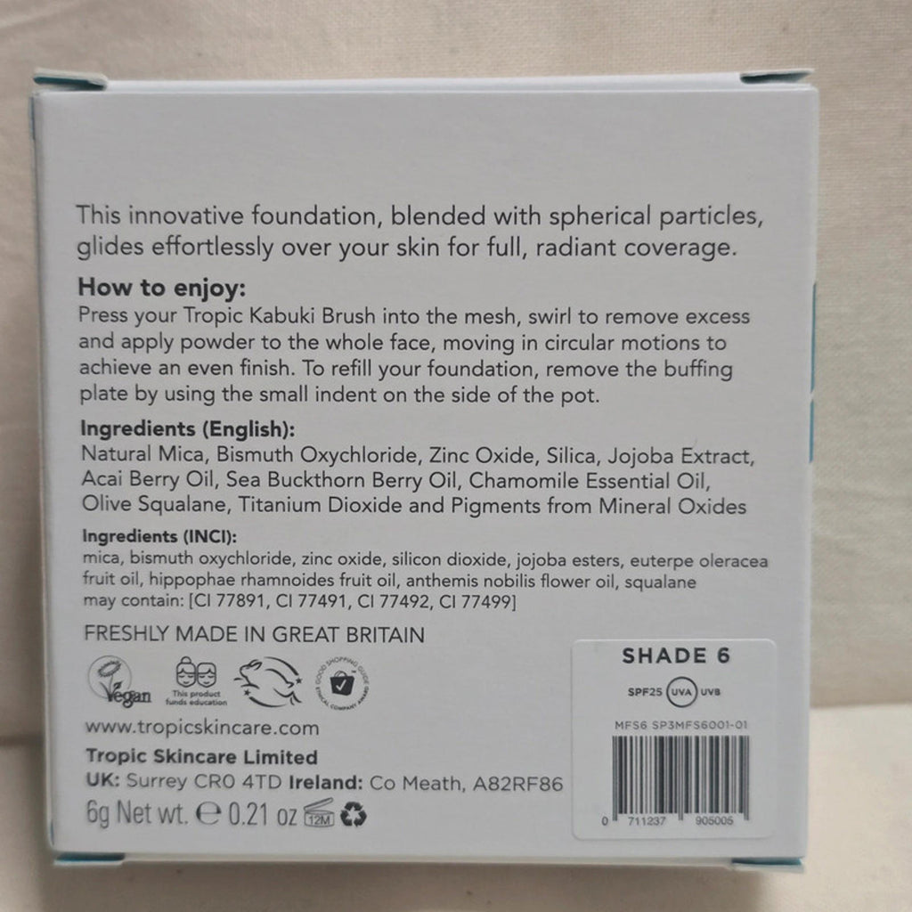 Tropic Mineral Foundation.  Shade 6 brand new