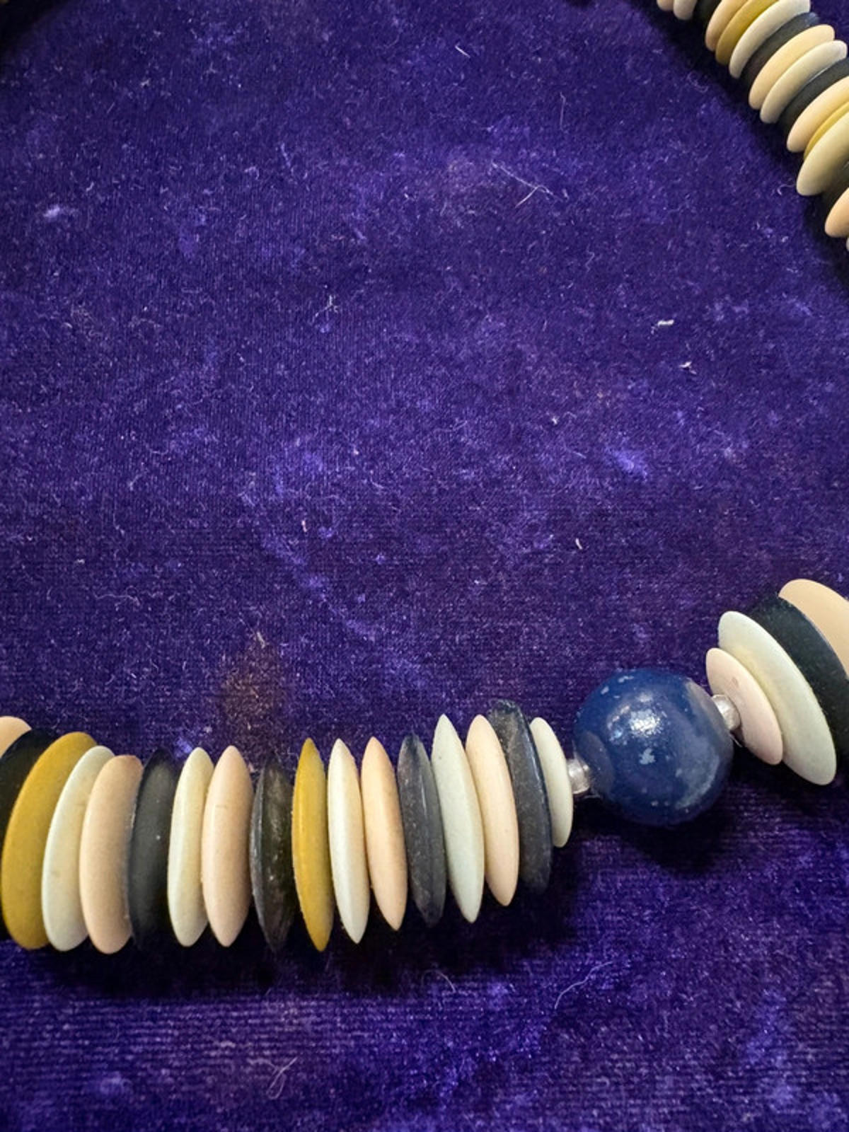 African style flat beaded necklace