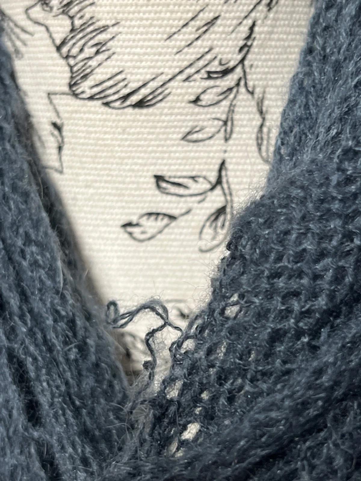 M&S | Ladies Navy Mohair-Style Scarf  | Acrylic