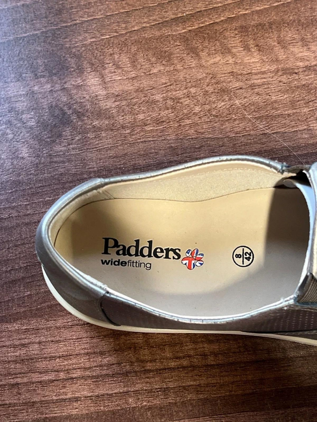 Padders Widefitting | 8 | Pewter Silver Shoes