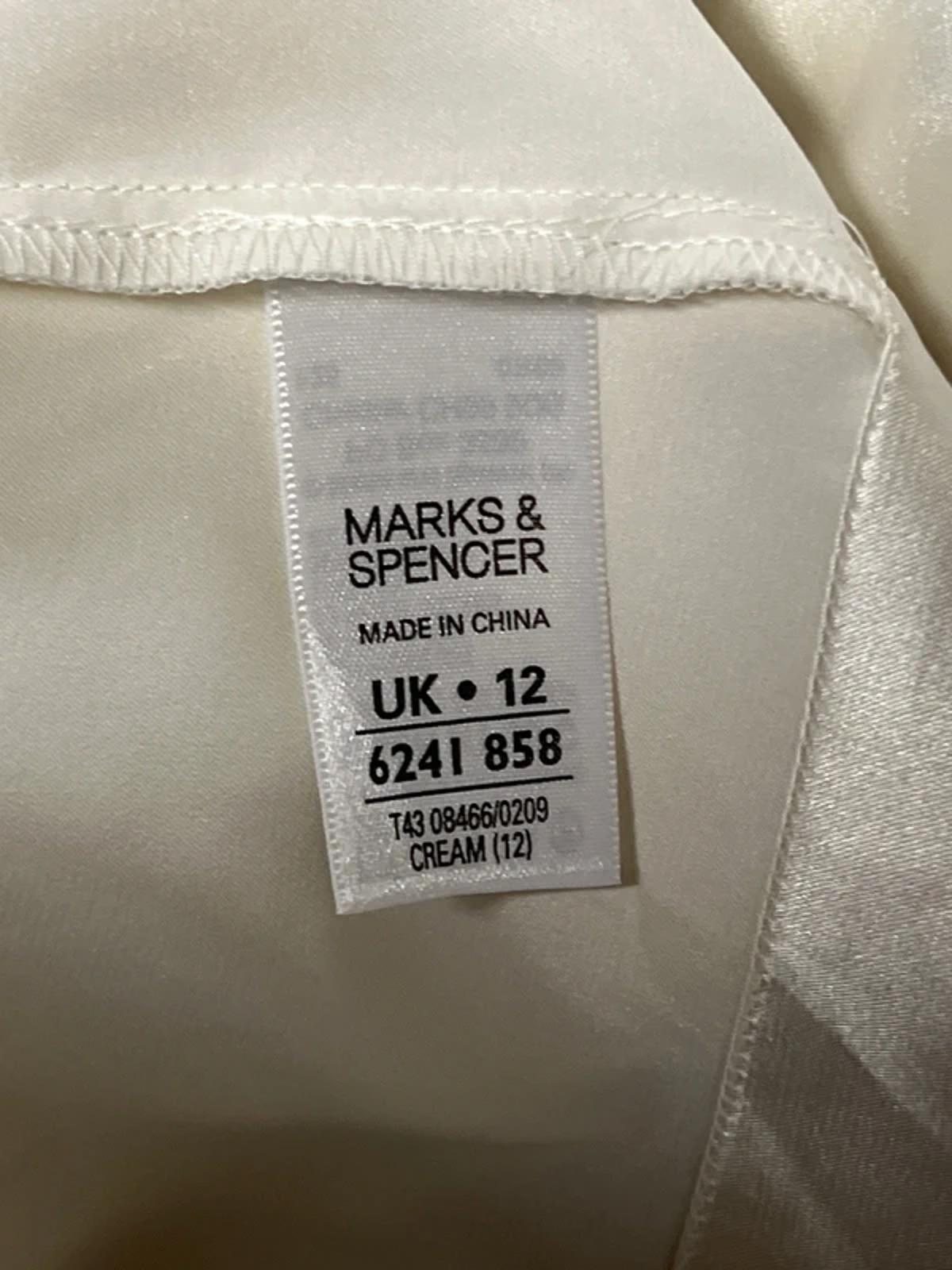 M&S | Size 12 | Classic Chic cream silky vest top | Polyester