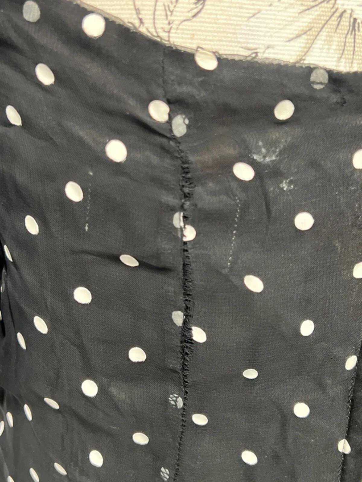 Berkterex 1980’s Party Dress | Size 12 | Black polka dot