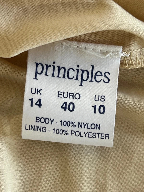 Principles | Size 14 | Stylish Beige Embellished Square Neck Cami