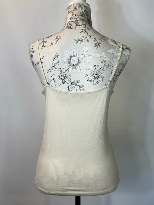 Florence & Fred | Sizs 14 | Y2K lace beige cami with rhinestones