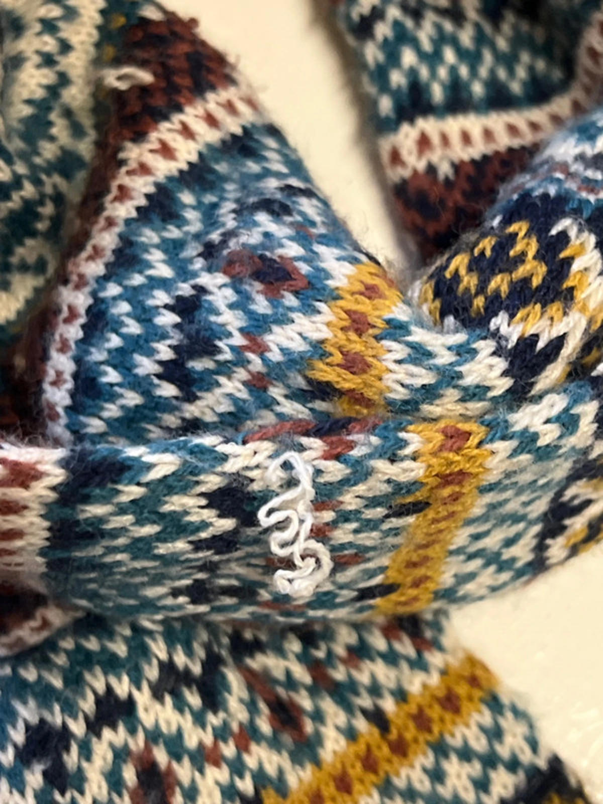 Vintage Knit Colourful Scarf