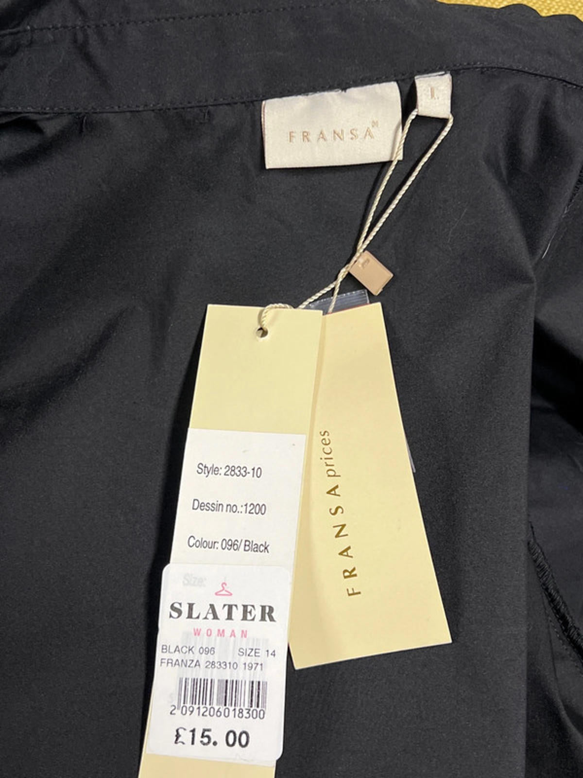 Fransa | Black Blouse Sleeveless Shirt | 14