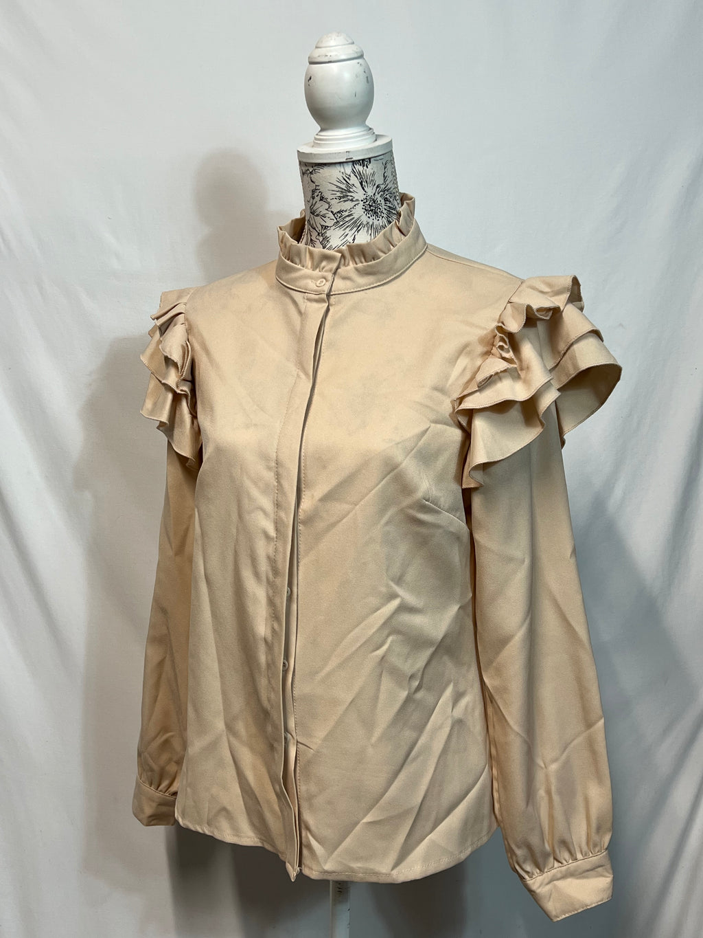 RAGE | Size 14 Beige Cream Blouse