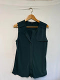 Next | 12 |  Classic Vest/Blouse | Forest Green | Polyester/Elastane