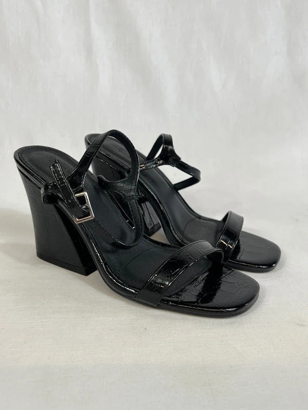 Vintage heels | Size 3 | Black patent sandal heels