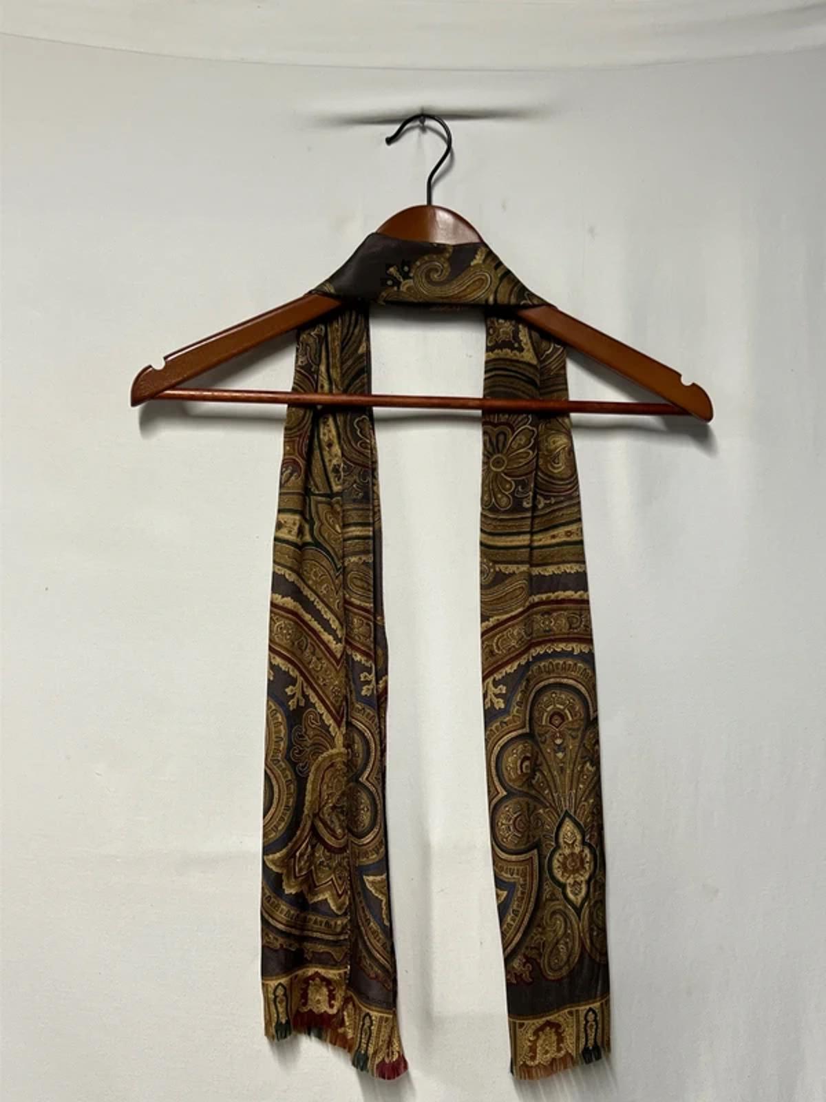 Liz Clairborne Vintage Silk Scarf | Brown/Gold