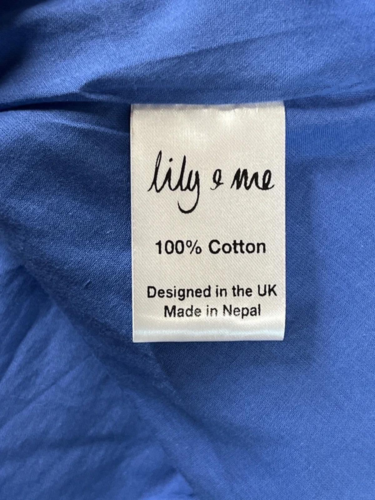 Lily & Me | 12 | Blue Cotton Abstract Floral Midi Dress