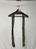 Vintage Ladies Scarf | Green Leopard Print
