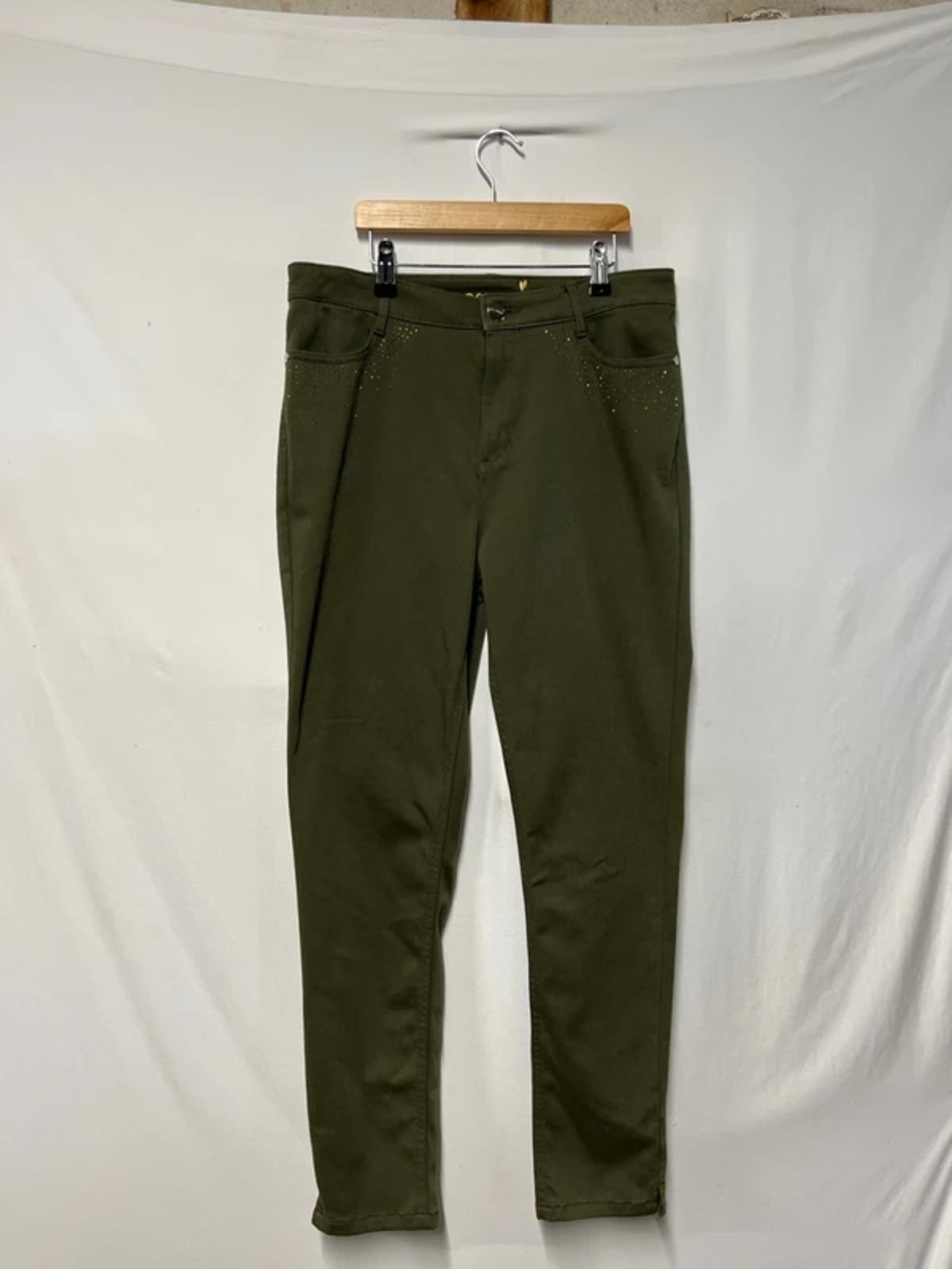 Per Una | 12 | Khaki Jeans / Gold decoration