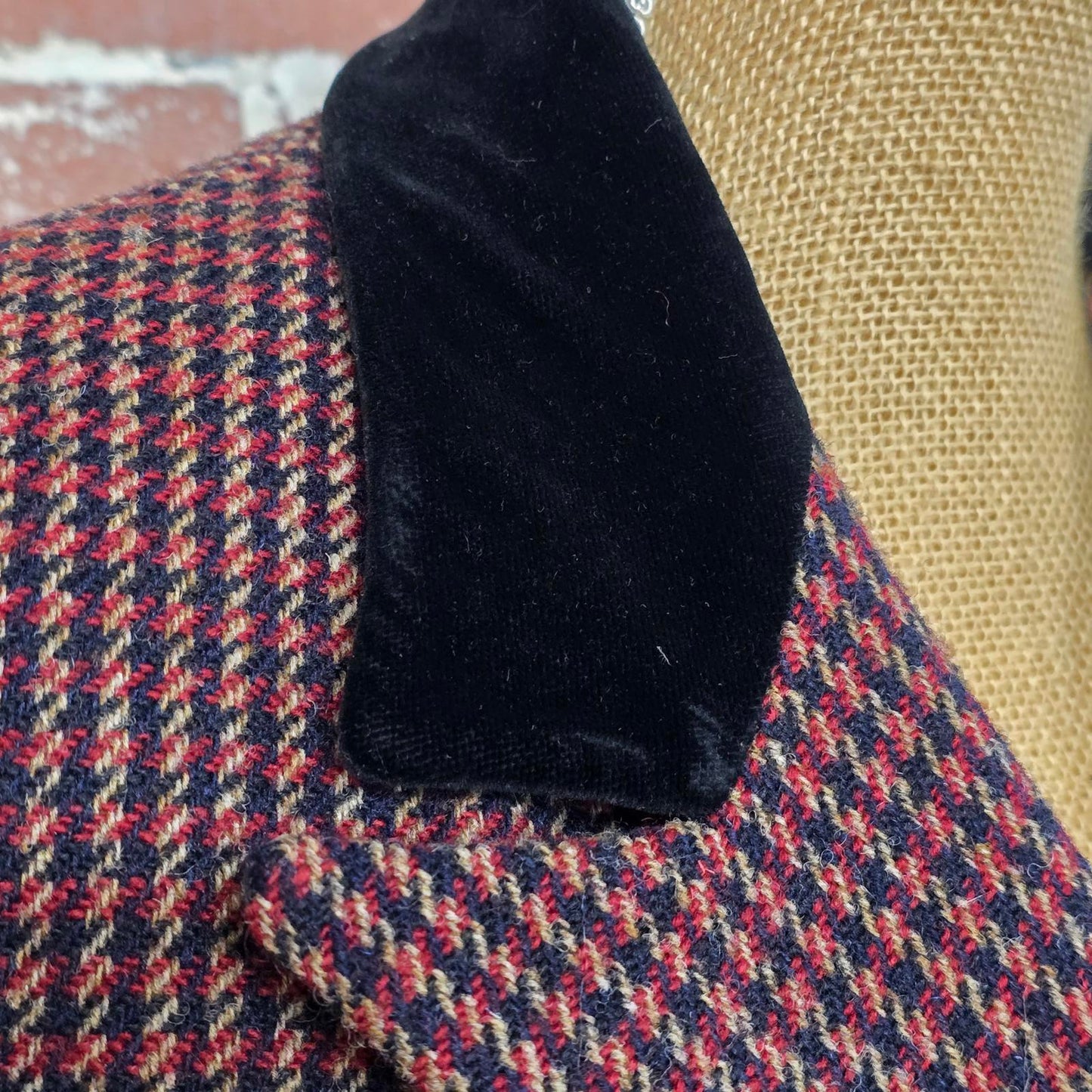 Vintage pure wool tweed double breasted jacket
