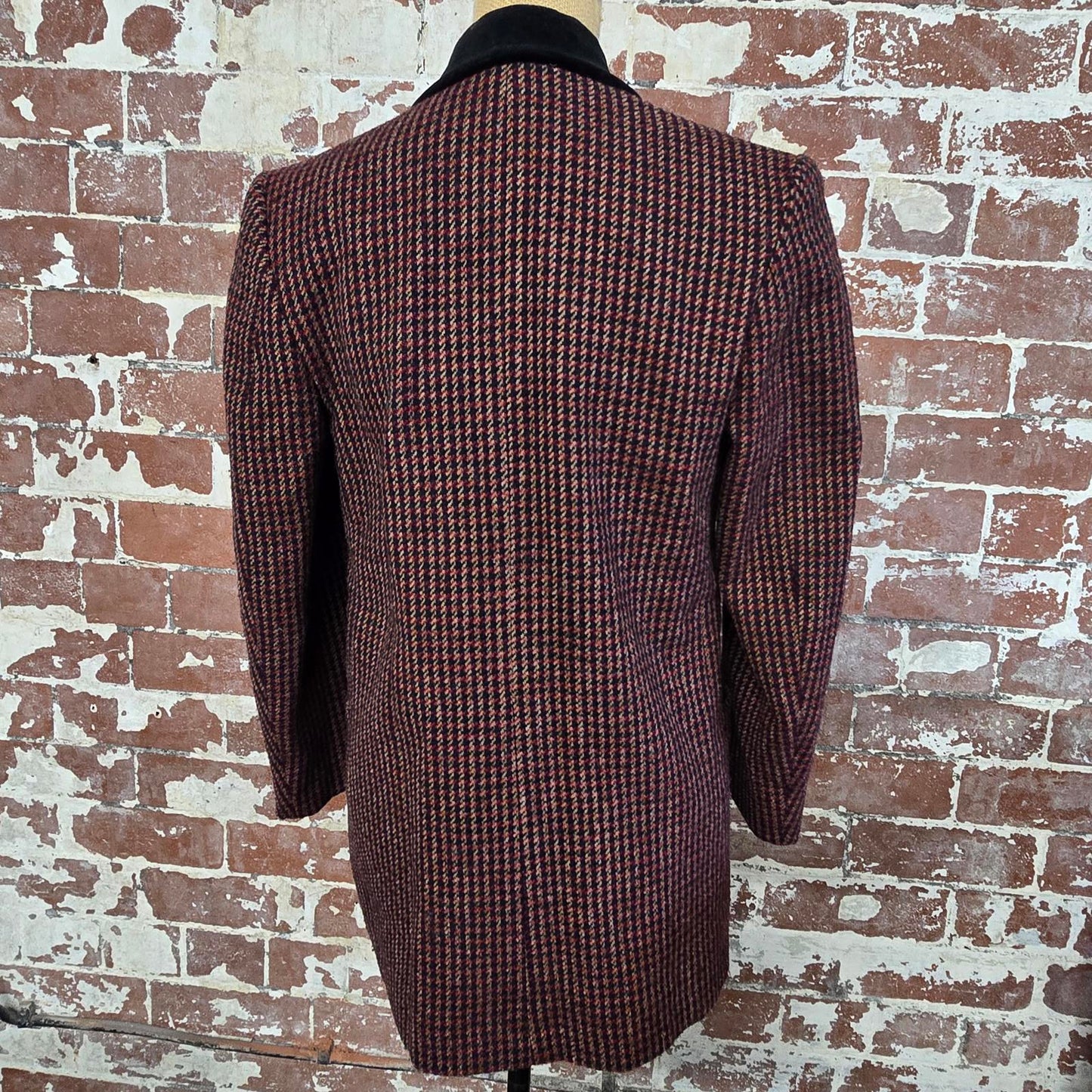 Vintage pure wool tweed double breasted jacket