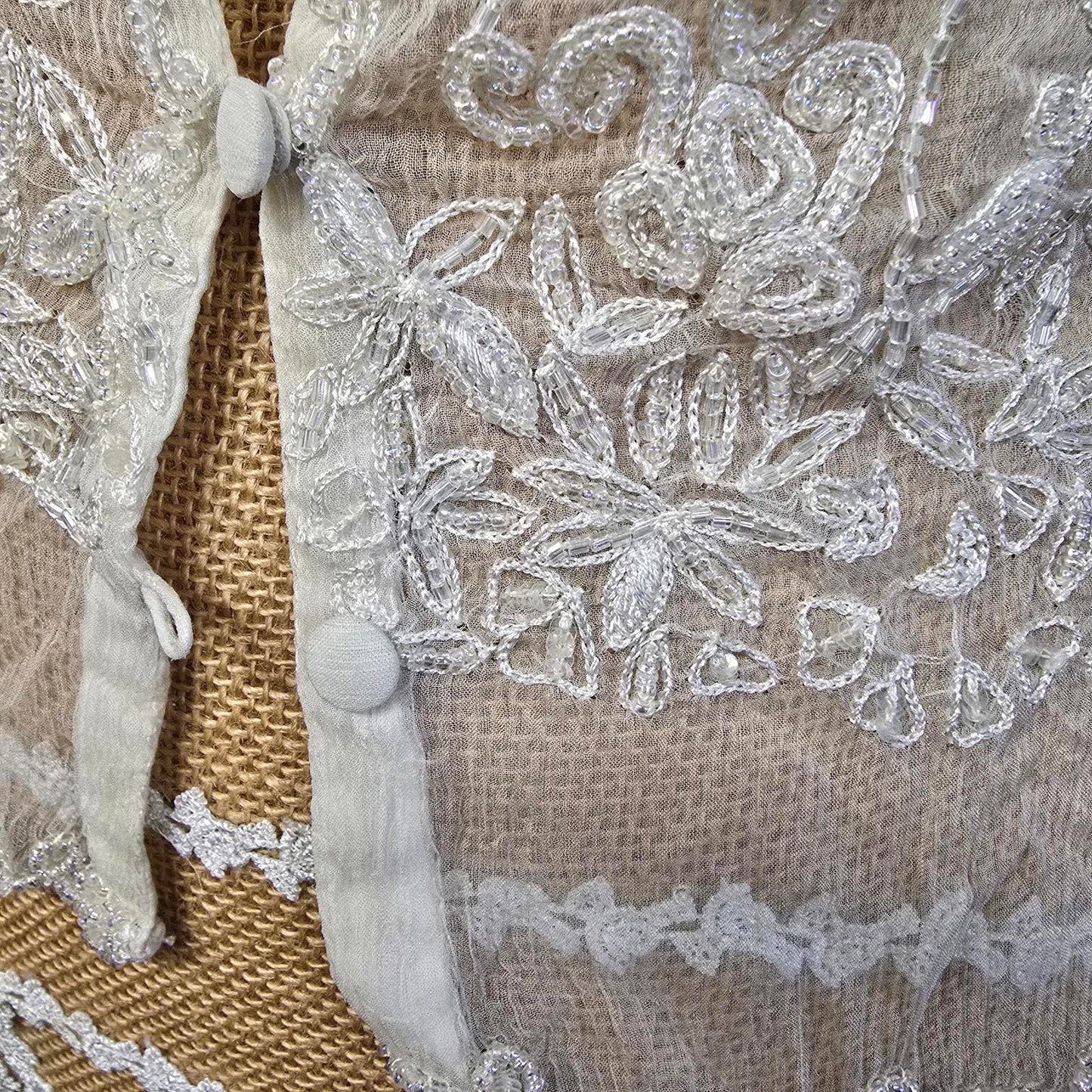 Handmade Vintage sequin chemiesette top size 10-12