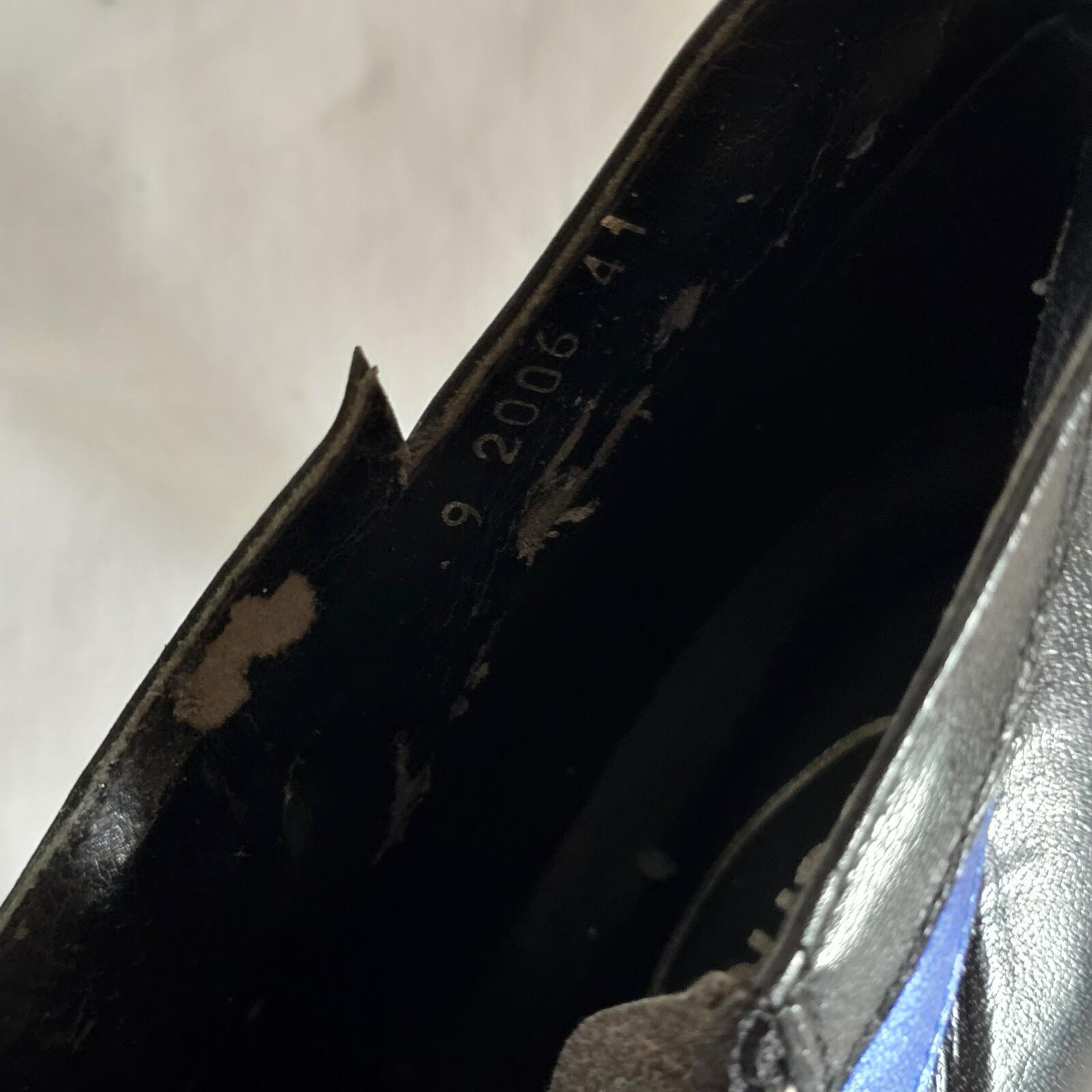 Ladies Schuh | Black Leather Petrol Flash | Ankle Boot | Size 7