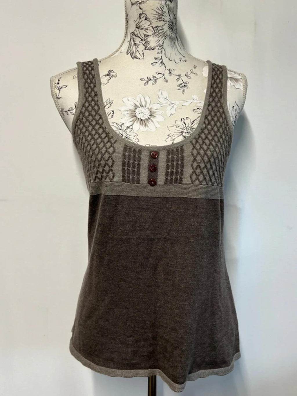Per Una | 16 |  Brown boho vest top