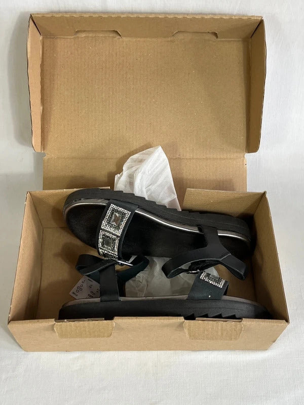 JD Williams ‘Heavenly Soles’ | Size UK 4  | Black diamante sandals