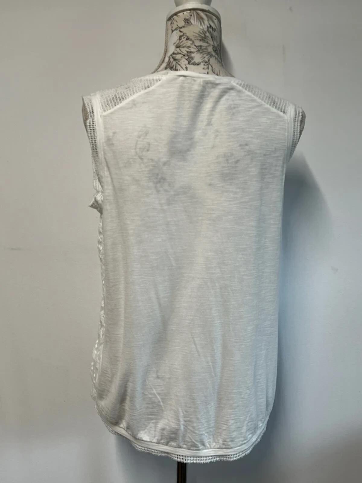 Linea Weekend | M | White cotton vest top/blouse