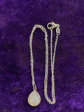 925 Silver Chain | Mother of Pearl Pendant | 26cm