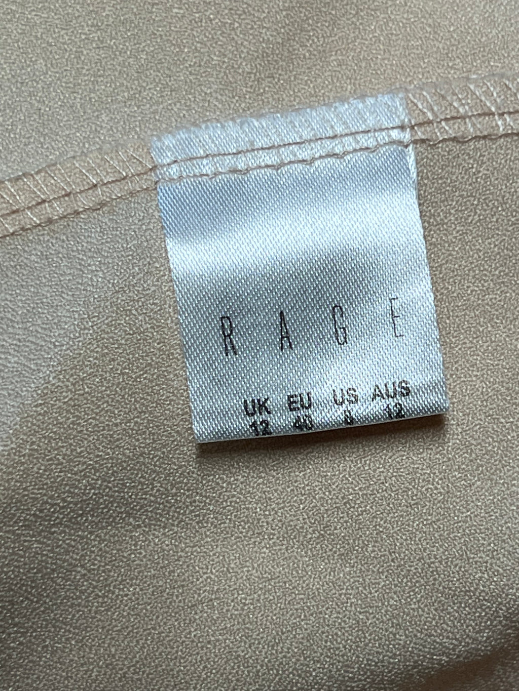 RAGE | Size 14 Beige Cream Blouse