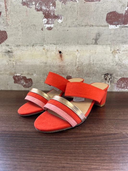 JD Williams | 4 | Sandal Heels | Red Faux Suede