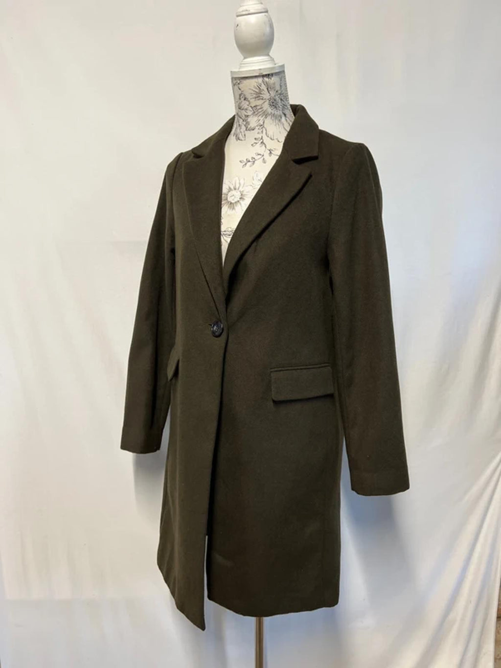 New Look | 8 | Khaki Green Trenchcoat | Polyester blend