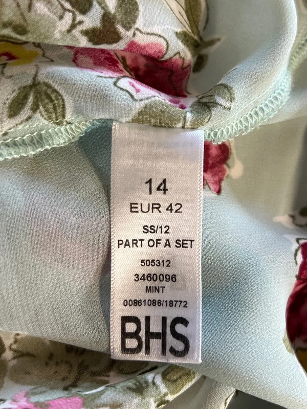 BHS | 14 | Cute blue & pink floral blouse